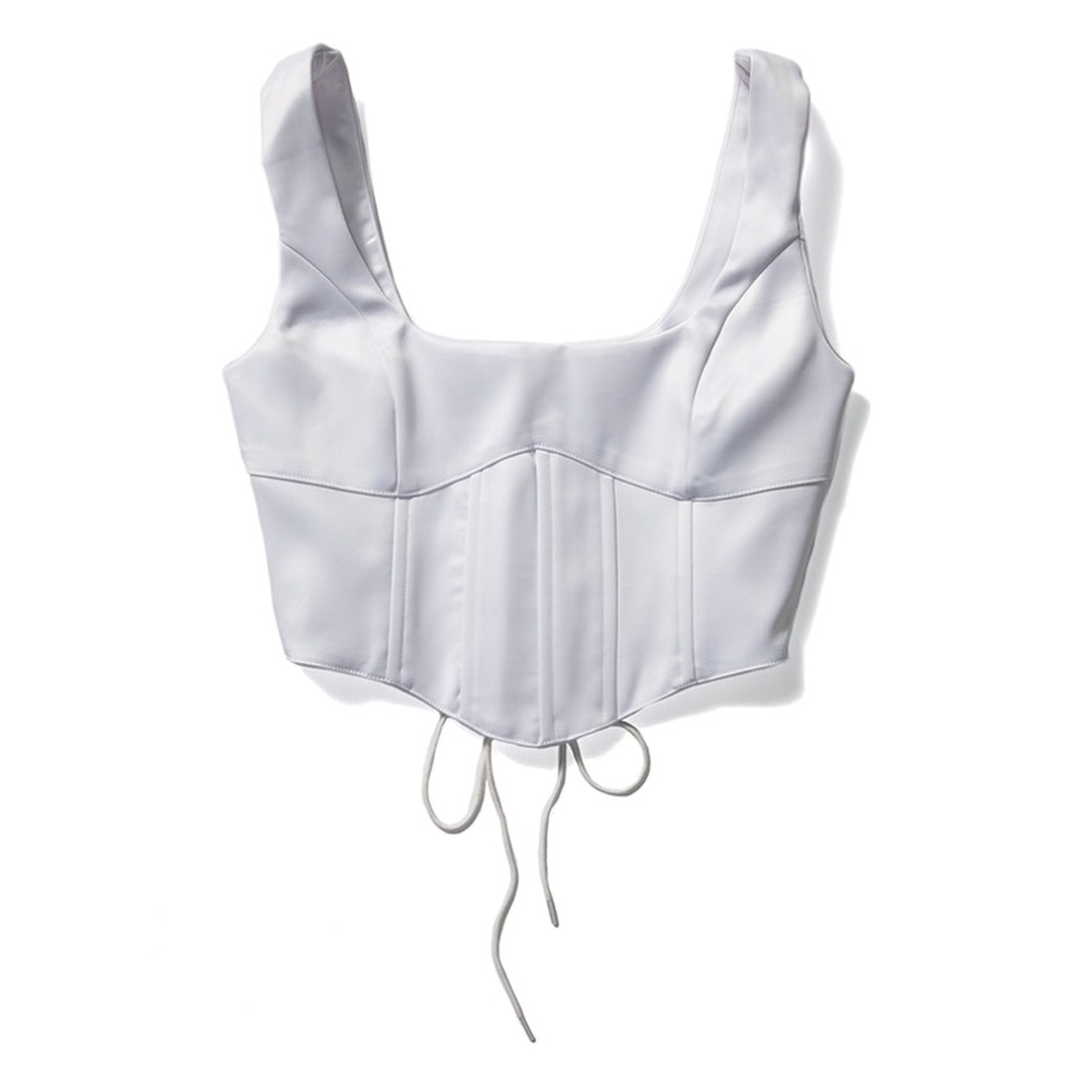 Danielle Guizio Womens Satin Bustier Top
